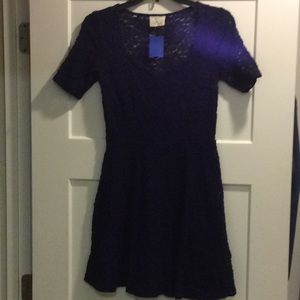 Anthropologie Pins and Needles Black Lace Dress